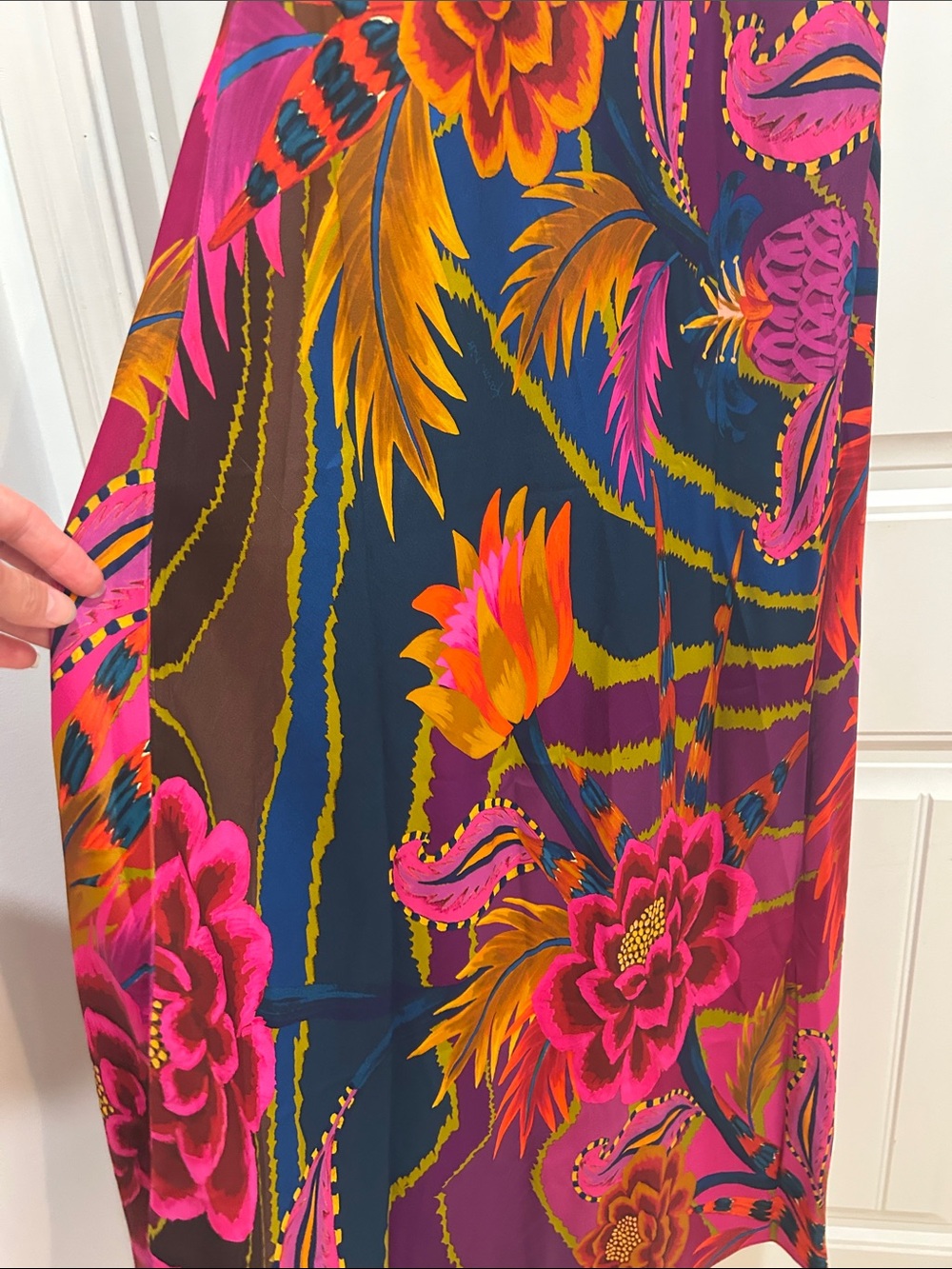 FARM Rio Fuchsia & Navy Tropical Floral Maxi Dress - Picture 3 of 9